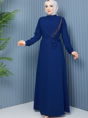 Yazlık Krep Kumaş Şık Elbise