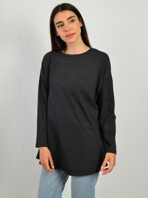Antrasit Basic Pamuklu Tunik