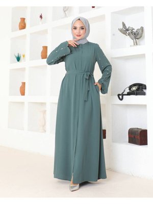 Kolları Taş Detaylı Ferace