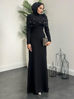 Tasarım Abiye Elbise Siyah Tasarım Abiye Elbise Siyah