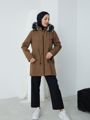 Kapüşonlu Mont Kahve Kapüşonlu Mont Kahve