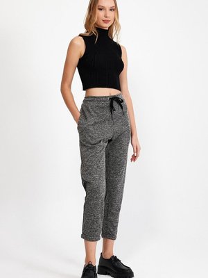 Gri Duble Paça Comfort Fit Pantolon Gri Duble Paça Comfort Fit Pantolon