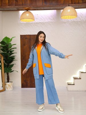 Üçlü Yazlık Kot Takım