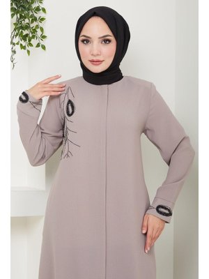 Vizon Hüma Taş Detaylı Ferace