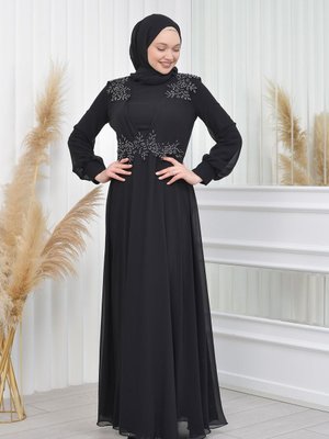 Güpürlü Şifon Abiye Cavide Model