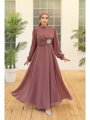 Gül Büyük Beden Gizem Şifon Abiye Gül Büyük Beden Gizem Şifon Abiye