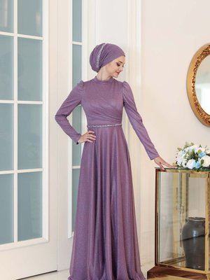 Işıl Abiye Elbise Lavanta