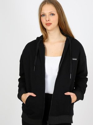 Siyah Fermuarlı Kapüşonlu Sweatshirt Siyah Fermuarlı Kapüşonlu Sweatshirt
