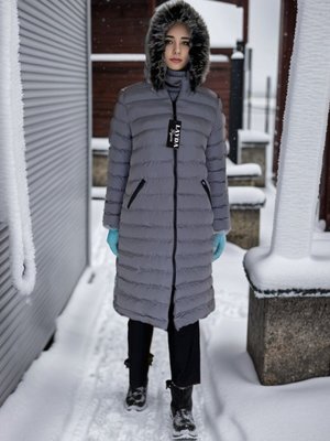 Gri Kapuşonlu Şişme Mont Gri Kapuşonlu Şişme Mont