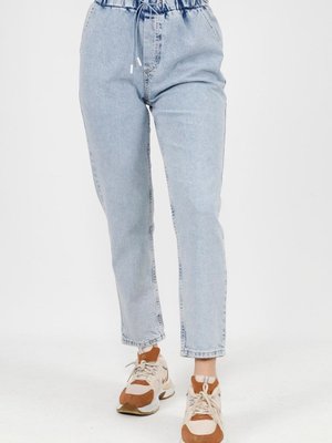 Buz Mavi Beli Latikli Dar Paça Kot Pantolon Buz Mavi Beli Latikli Dar Paça Kot Pantolon