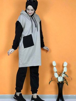 İkili Eşofman Takımı Taş Siyah