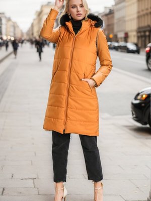 Hardal Kapüşonlu Kapitone Yelek Hardal Kapüşonlu Kapitone Yelek