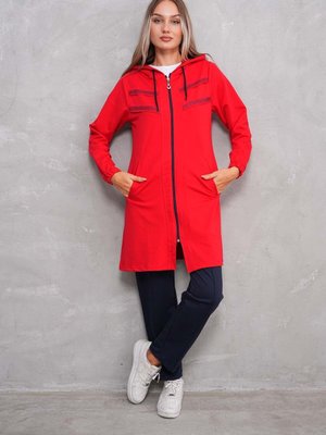 Kırmızı Taşlı Eşofman Takım