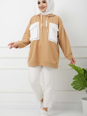 Çift Garnili Körük Cepli Tunik Bisküvi