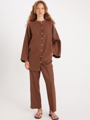 Manuka X Defacto Straight Fit Keten Pantolon D4388ax24hs