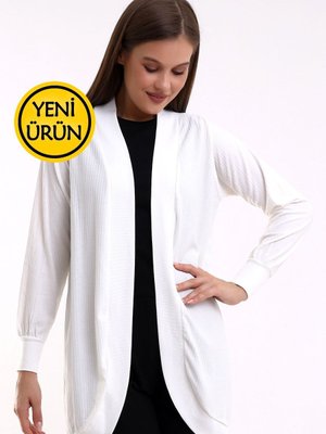 Ekru Penye Italyan Reglan Oval Etek Kol Esnek Uzun & Hırka Ekru Penye Italyan Reglan Oval Etek Kol Esnek Uzun & Hırka