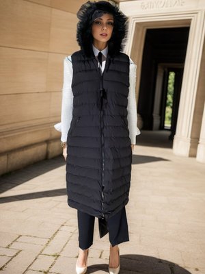 Siyah Kapuşonlu Şişme Yelek Siyah Kapuşonlu Şişme Yelek