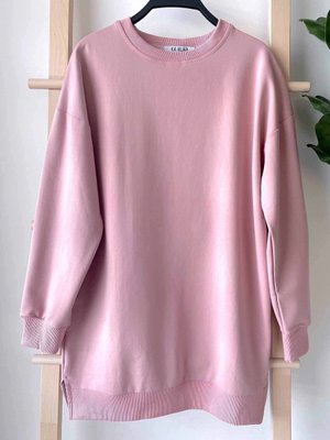 Basic Sweatshirt Pembe
