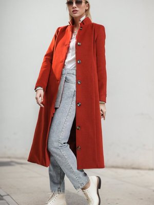 Kiremit Hermes Kaşe Kaban Kiremit Hermes Kaşe Kaban