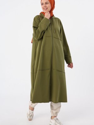 Haki Büyük Beden Penye Hırka Haki Büyük Beden Penye Hırka