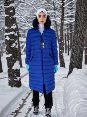 Saks Kapuşonlu Şişme Mont