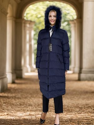 Lacivert Kapuşonlu Şişme Mont Lacivert Kapuşonlu Şişme Mont