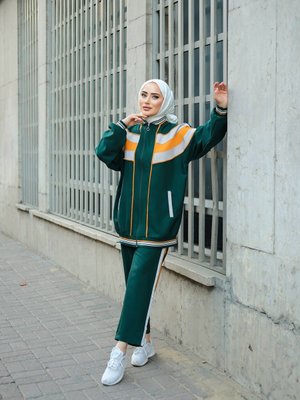 Eşofman Fermuarlı İkili Takımı Yeşil