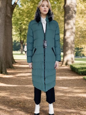 Yeşil Kapuşonlu Şişme Mont Yeşil Kapuşonlu Şişme Mont