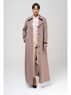 Vizon Erkek Yaka Punto Ve Kemer Detaylı Astarlı Pardesü