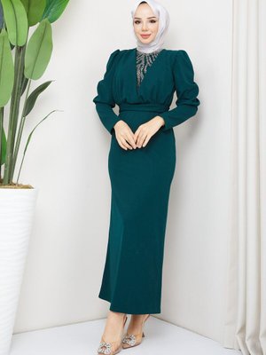 Yeşil Berfin Abiye Elbise