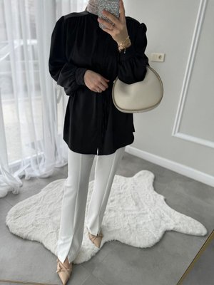 Siyah Saten Gömlek Siyah Saten Gömlek