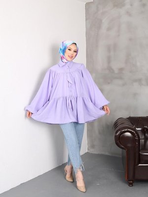Lila Keten Fiyonklu Tunik Lila Keten Fiyonklu Tunik