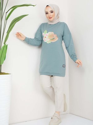 Mint Yeşil Nergis Tünik