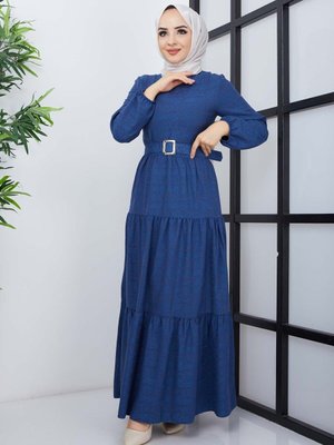 Mavi Mimoza Viskon Elbise