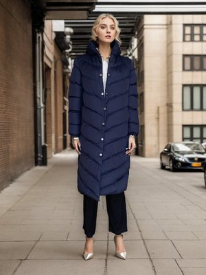 Lacivert Kapuşonlu Şişme Mont Lacivert Kapuşonlu Şişme Mont