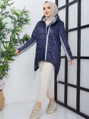 Lacivert Garnili Çift Fermuarlı Jessica Mont Lacivert Garnili Çift Fermuarlı Jessica Mont