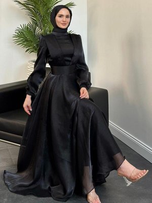 İzgi Abiye Elbise Siyah