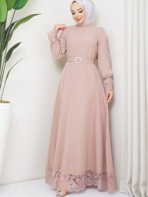Pudra Çitlembik Abiye Elbise