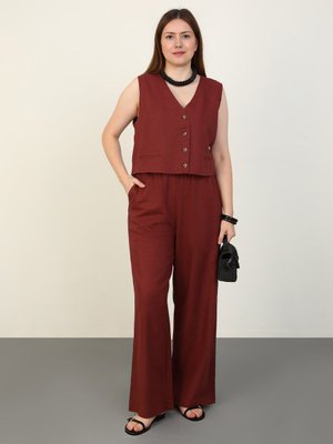 Kahverengi Büyük Beden Takım