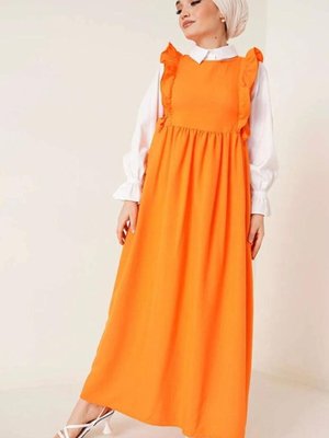 Oranj Fırfır Detaylı Jile