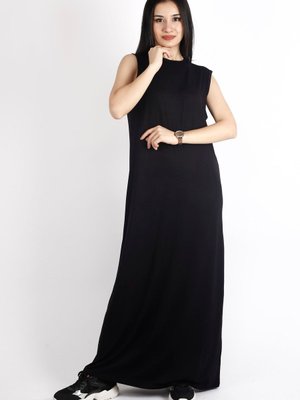 Boy Içlik Bisiklet Yaka Uzun Kolsuz Elbise