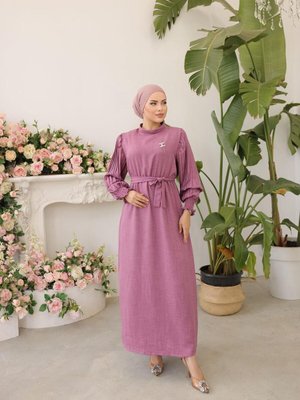 Gül Kolu Piliseli Elbise Gül Kolu Piliseli Elbise