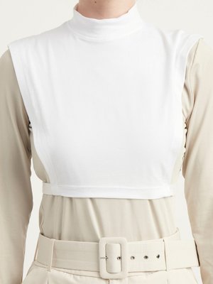 Medium) Balıkçı Yaka Pamuk Boyunluk Beyaz ( Small Medium) Balıkçı Yaka Pamuk Boyunluk Beyaz ( Small