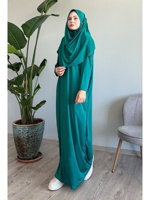 Tek Parça Petrol Namaz Elbisesi Tek Parça Petrol Namaz Elbisesi