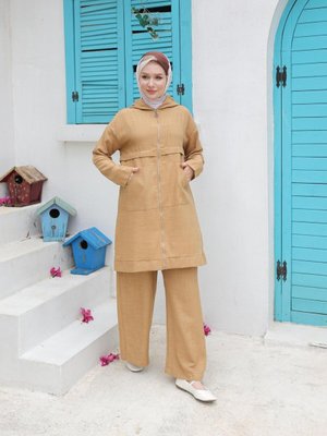 Armine Trend Pantolonlu İkili Takım Camel