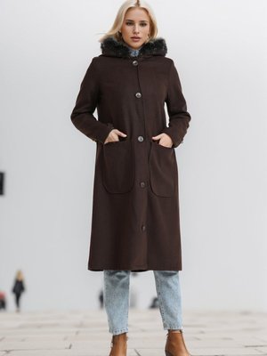 Kahverengi Hermes Kaşe Kapüşonlu Kaban Kahverengi Hermes Kaşe Kapüşonlu Kaban