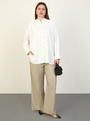 Büyük Beden Tunik Beyaz