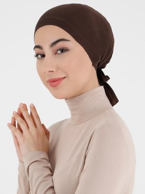 Likralı Bağlamalı Bone Koyu Kahve Likralı Bağlamalı Bone Koyu Kahve