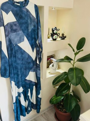 İndigo Viskon Kumaş Elbise İndigo Viskon Kumaş Elbise