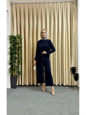 Şifon Seyyar Kemerli Uzun Tulum Elbise